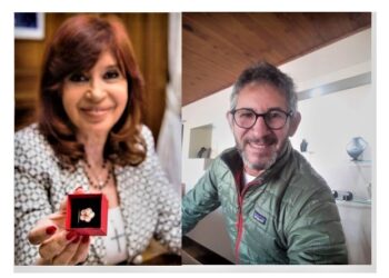 Un pin realizado por el orfebre de Sierra de la Ventana, fue obsequiado a la vicepresidenta Cristina Fernandez