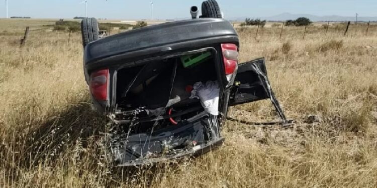 Vuelco en la Ruta 51: El conductor es de Sierra de la Ventana