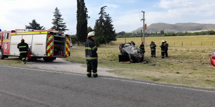 Vuelco en la ruta 72: un hombre resultó herido