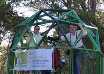 Construyen un domo para avistar aves en el Club de Pesca de Tornquist