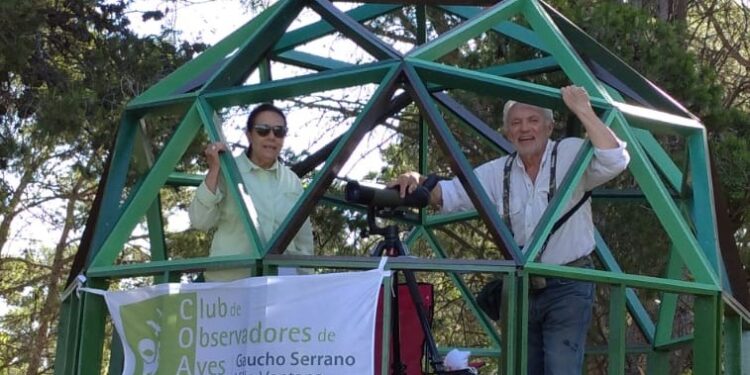 Construyen un domo para avistar aves en el Club de Pesca de Tornquist