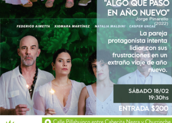 Cine en la biblioteca de Villa Ventana.