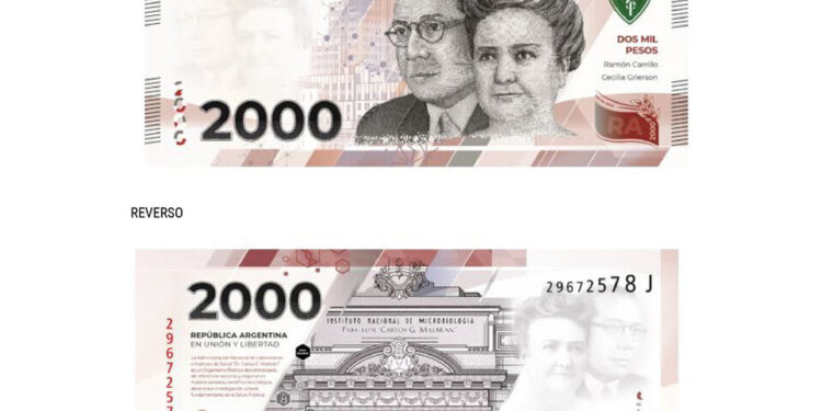 El billete de $2.000 comienza a circular desde hoy
