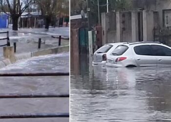 Caída de granizo y fuerte temporal dejó barrios inundados en La Plata