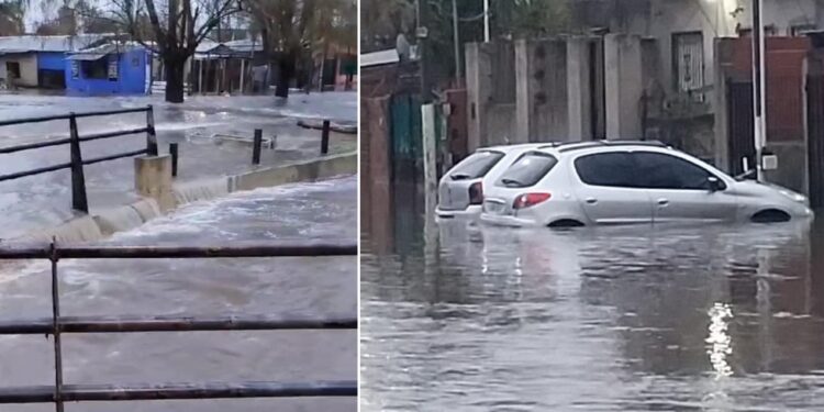 Caída de granizo y fuerte temporal dejó barrios inundados en La Plata