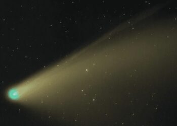 El cometa verde domina el firmamento y se lo puede observar a simple vista