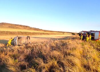Saldungaray: Vuelco en la ruta 72 con dos personas lesionadas