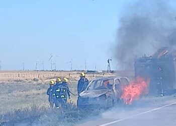 Un vehículo se incendió por completo en la RN 33