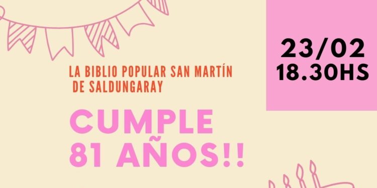 La Biblio Popular de Saldungaray cumple 81 años!