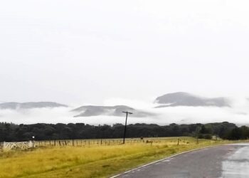 Tormenta con viento, tierra, lluvia y descenso de temperatura.