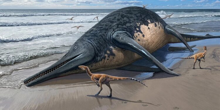 Encontraron fósiles de un gigantesco reptil marino
