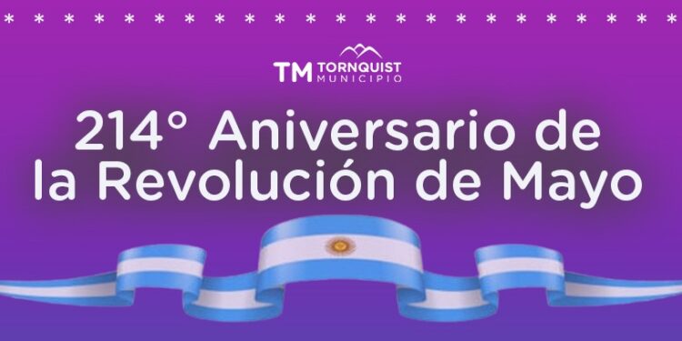 Acto oficial por el 214° aniversario de la Revolución de Mayo