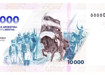 El Banco Central puso en circulación los nuevos billetes de 10.000 pesos