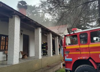 Incendio en el quincho de Estancia Las Vertientes.