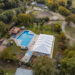 Comenzó la colocación de la cobertura de la piscina climatizada de Sierra de la Ventana