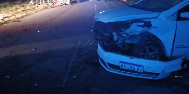 Choque en la ruta 3 con una mujer herida.