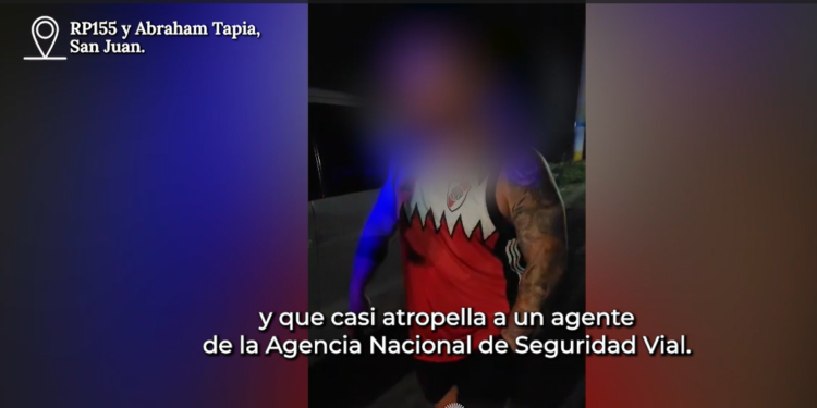 SAN JUAN: Inhabilitan por conducir borracho, evadir un control y casi atropellar a un agente de seguridad vial.