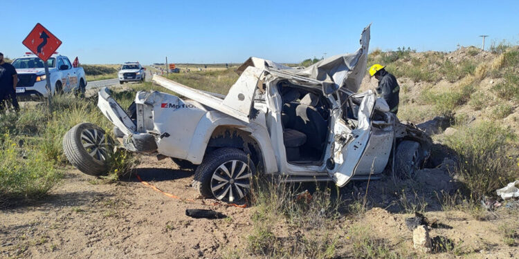Un hombre de Pringles murió en un vuelco en la Ruta 33