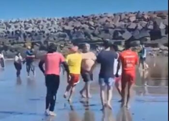 Chubut: no acató las órdenes de los guardavidas y terminó a las piñas