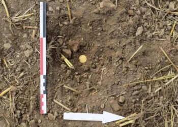 Un grupo de arqueólogos descubre por casualidad 141 monedas de oro de un emperador romano casi desconocido