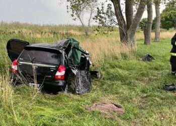 Manejaba a 160 kilómetros por hora, perdió el control y volcó: murieron su esposa y dos de sus hijos