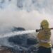 Bomberos sofocaron un incendio en el basural de Sierra de la Ventana.