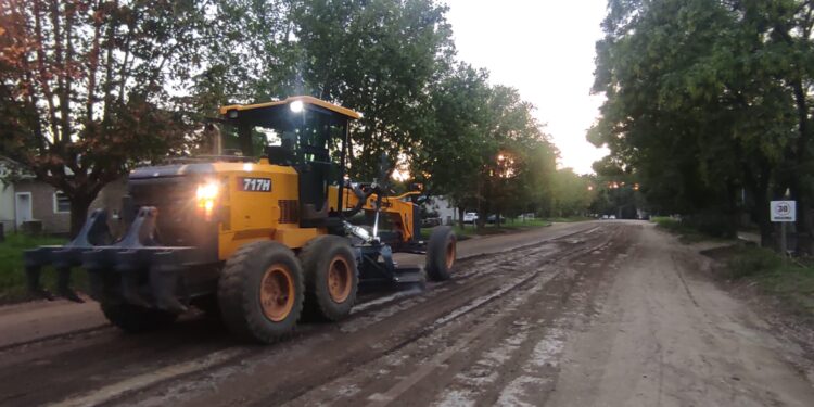 Sierra de la Ventana: Continúan los trabajos en Av. Sarmiento.