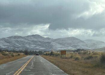 Nieve, lluvia y viento intensos. Lunes muy frío en la comarca.