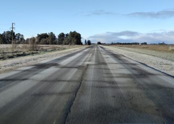 Coronel Suarez: La mínima superó los 9° bajo cero, rutas y calles amanecieron cristalizadas