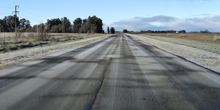 Coronel Suarez: La mínima superó los 9° bajo cero, rutas y calles amanecieron cristalizadas