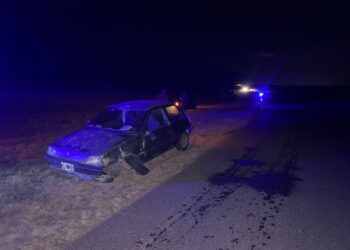 Accidente vehicular en acceso a Sierra de la Ventana