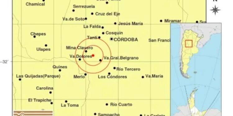 Un sismo de baja intensidad sacudió varias localidades del interior de Córdoba