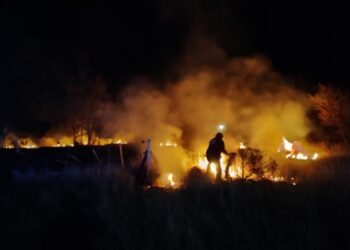 Se registró un incendio de pastos en Villa Serrana La Gruta