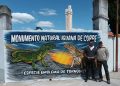 Homenaje a la fauna local: Un mural en la Avenida 9 de Julio conmemora a la «Iguana de Cobre» de la Comarca
