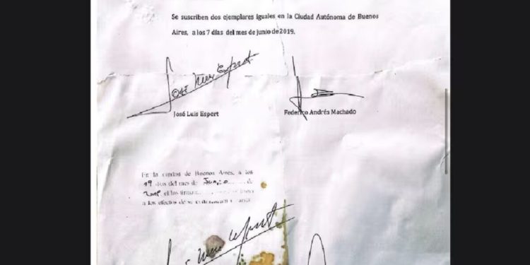 La Policía encontró en la casa de Machado un contrato que tenía con Espert por 1 millón de dólares