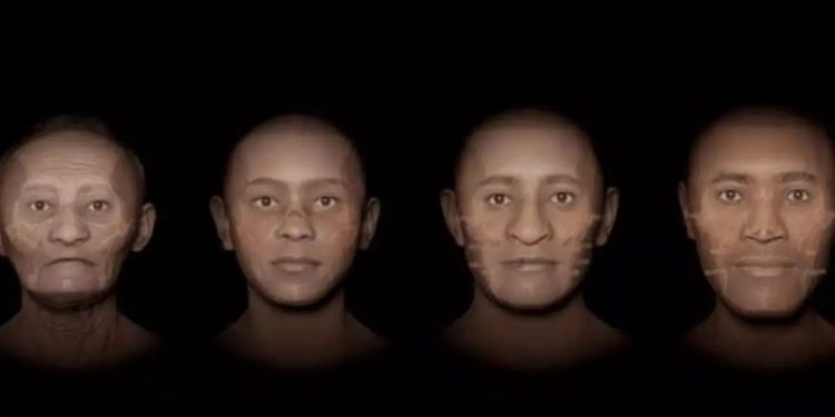 Momias colombianas enterradas con máscaras de la muerte vuelven a mostrar sus rostros