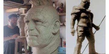 «Es un reconocimiento a él y a su gente»: El Escultor Rodolfo Marsch avanza con el monumento a Ricardo Iorio en la Comarca Serrana