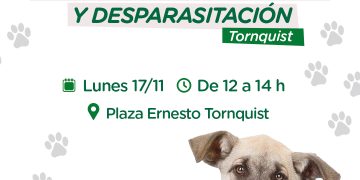 Habrá una nueva jornada de vacunación antirrábica y desparasitación en Tornquist