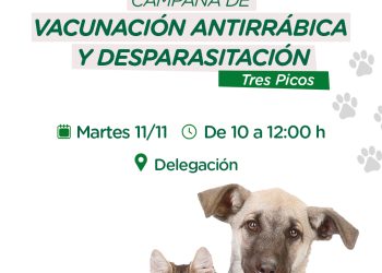 Nueva jornada de vacunación antirrábica y desparasitación en Tres Picos