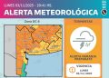 Alerta naranja por tormentas en la Comarca: El SMN advierte por lluvias intensas, ráfagas y granizo 