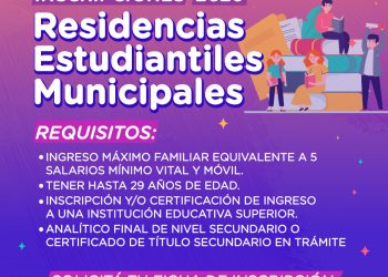 Inscripciones 2026 a las residencias estudiantiles municipales