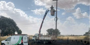 Desprendimiento de un tramo de fibra óptica en el acceso a Tornquist