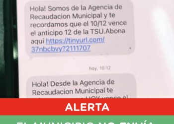 Alerta por mensajes falsos del municipio enviados a vecinos