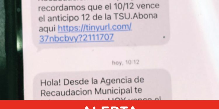 Alerta por mensajes falsos del municipio enviados a vecinos