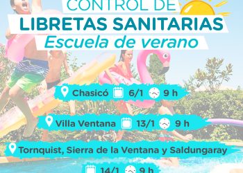 Calendario de vacunación: Control de libretas sanitarias en Escuelas de Verano