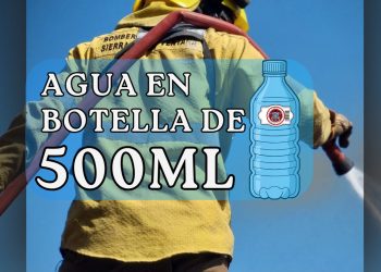 Los Bomberos Voluntarios lanzan una campaña de recolección de agua mineral ante la ola de incendios