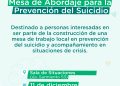Convocatoria para la conformación de una mesa de abordaje para la prevención del suicidio