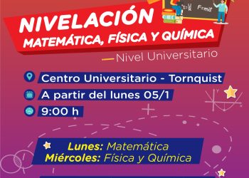 Infancias y Juventudes brindará nivelación de matemáticas, química y física