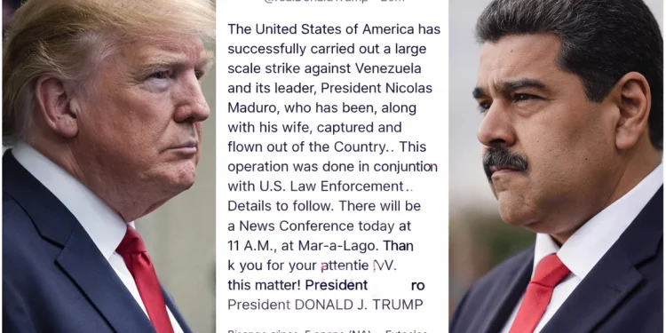 Intervención Militar de Estados Unidos en Venezuela: Trump dice que capturó a Maduro