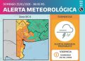 Alerta naranja por tormentas y lluvias intensas para este domingo en el distrito